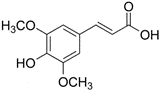 Sinapinic Acid（SA）の化学構造式